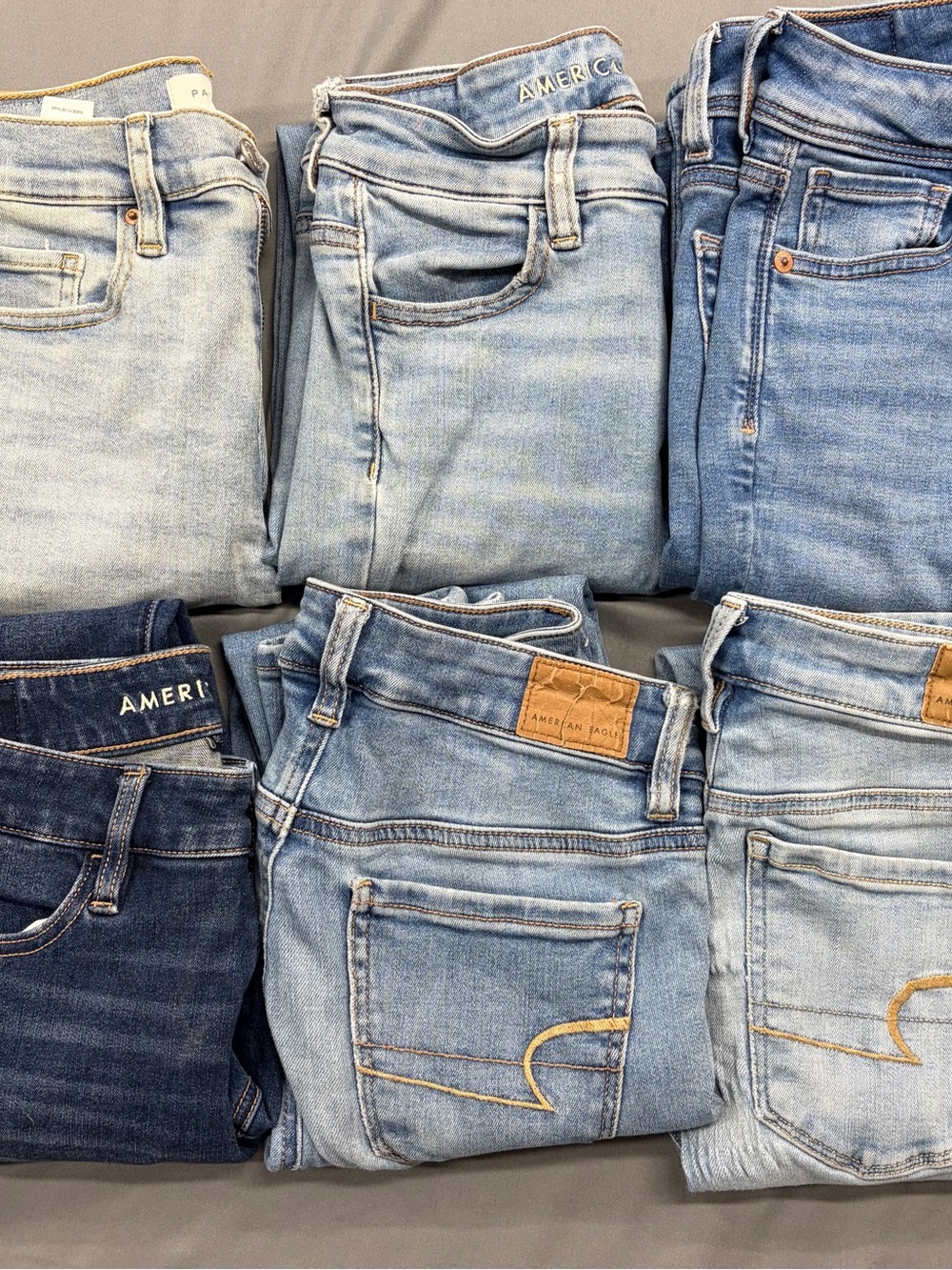 American Eagle Outfitters Pacsun Light and Medium Blue Girls Jeans Jeggings Lot